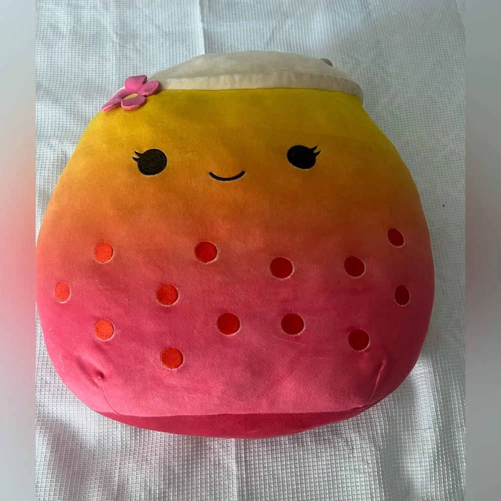 Squishmallows Pink Plush with Orange Accents